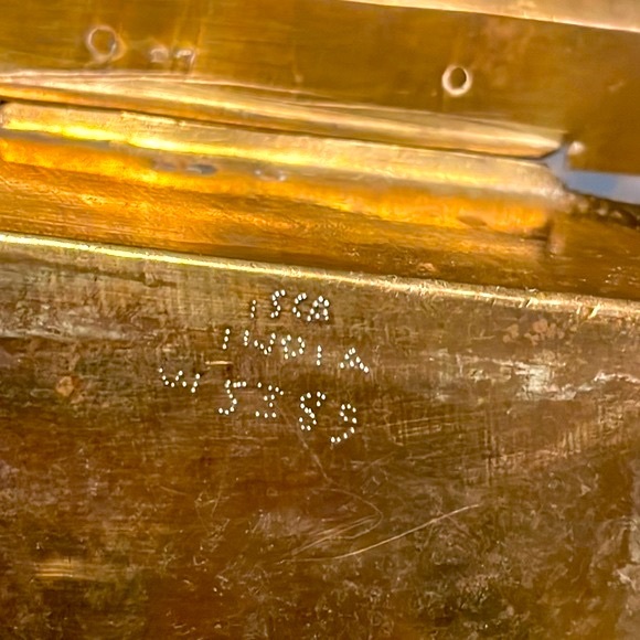 Jewelry Box Handmade Solid Brass Vintage Made in Isca India Functional Catch EUC - Picture 9 of 10